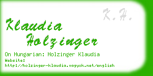 klaudia holzinger business card